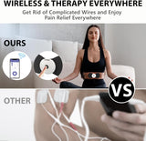 MASTOGO Wireless TENS & EMS Unit Back Pain Relief Massager - APP Controlled Bluetooth EMS Muscle Stimulator Machine for Back Shoulder Leg Neck Pain Relief (Black)