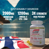 Granite Pristine Omega-3 Supplement | 2000mg Norwegian Fish (60 Softgels, Citrus Flavor) | Supports Joint, Heart, Brain Health | 1200mg Omega 3 EPA+DHA Supplements, Sustainably Sourced