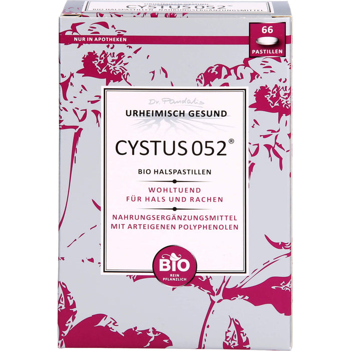 Dr. Pandalis CYSTUS 052 Organic Throat Pastilles, 66 tablets