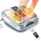 OSITO Foot Circulation Stimulator with Heat (FSA or HSA Eligible), EMS Foot Massager for Neuropathy Pain Relief Feet Massager with 8 TENS Unit Pads as Ideal Gifts, Silver