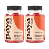 Paya Health Superior Skin Gummies 120 Count (60 Day Supply), Cherry Flavor | Retinol and Biotin Supplement | Vitamin for Skin, Hair & Nails | Vegetarian, Gluten Free, Non-GMO, Soy Free