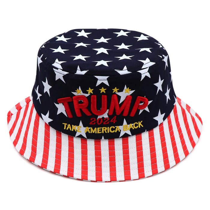 Trump 2024 MAGA Bucket Hats for Men Women,Donald Trump Bucket Hat Take America Black Baseball Caps 3D Embroidery MAGA Trump Hat