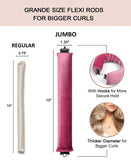 Heatless Hair Curlers Curling Set Overnight Non Heat Hair Curlers Blow Out Foam Jumbo Hair Rollers Set to Sleep for Blowout Long Hair, Silk Head Hair Wrap for Sleeping Heatless Curls Sonic Pink