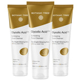 Botanic Tree Glycolic Acid Face Wash Travel Size (Pack of 3)- Facial Exfoliating Cleanser w/ 10% Glycolic Acid- Organic An.