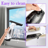 Window Vacuum Squeegee Cordless, Window Vac with Detachable Water Tank and Strong Suction, Electric Window Cleaning Tool for Shower Wall, Mirror, Glass, Car Windshield, Countertop, Tiles