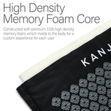 Kanjo FSA HSA Eligible Premium Large Acupressure Mat and Pillow Set for Back Pain Relief & Neck Pain Relief, with Memory Foam Pillow, Includes Carry Bag, Black XL