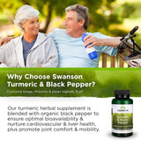 SWANSON Turmeric & Black Pepper total of 120 Veg Caps 2 Bottles