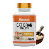 TNVITAMINS Oat Bran Tablets | 100 Tablets x 1,000 MG per Tablet | Oat Fiber Tablets | Soluble & Dietary Fiber Supplement | Supports Digestive Health * | High Potency Formula