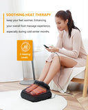 Muzcody Upgrade 2-in-1 Foot and Back Massager with Heat, Foot Massager Machine with Adjustable Kneading and Heating Levels, 15/30/45 Mins Auto Shut-off Foot Warmer, Heating Pad for Multiple Areas Use.
