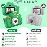 Kids Camera Toy, masterbee Dinosaur Toys Camera for Kids Age 3-12, Christmas/Birthday Gifts for Boys and Girls, 1080P HD Kids Digital Camera, Children Camera Gift for 3 4 5 6 7 8 9 10 11 12 Year Old