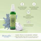 2 4oz White Sage Spray for Smudging - Sage Spray for Clearing Negative Energy, Smudge Cleansing Sage Spray for House Negative Energy with Sage Oil & Crystals, Sage Spray Mist - White Sage, (Pack of 2)