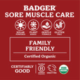 Badger - Deep Tissue Massage Oil, Ginger with Arnica & Cayenne, Certified Organic Massage Oil, Warm & Soothe, Massage Oil for Sore Muscles, Essential Oils, 4 oz