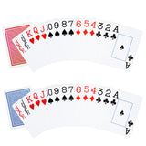 Neasyth Waterproof Plastic Playing Cards,Large Print Playing Cards,Jumbo Index, for Texas Hold'em, Blackjack, Pinochle, Euchre, for Pool Beach Water Games(1 PCS Blue+1 PCS RED)