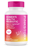 Pink Stork Women's Probiotics for Vaginal Health - 10 Billion CFUs for pH Balance, Urinary Tract, Gut Flora & Immune Health - Supports Vaginal Odor + Healthy Microbiome - 5 Strains - 30 Capsules