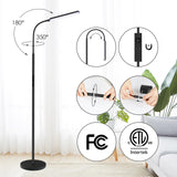 Dimunt LED Floor Lamp, Bright 15W Floor Lamps for Living Room with 1H Timer, Stepless Adjustable 3000K-6000K Colors & Brightness Standing Lamp with Remote & Touch Control Reading Floor Lamps