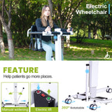 Upgrade-Electric Transfer Lift Wheelchair for Home,Portable Patient Lift for Car,Folding Patient Lift Transfer Chair,Handicap Shower Chair Aid,Commode Toilet Transfer Chairs for Seniors