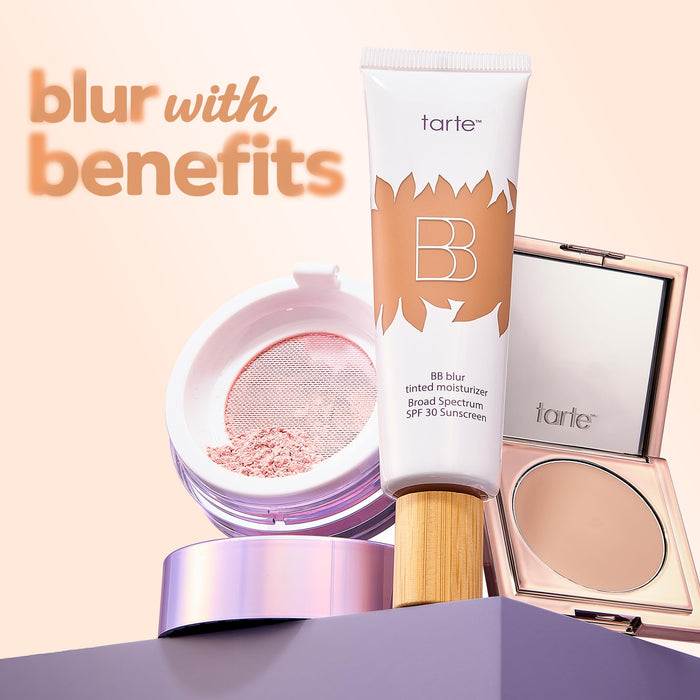 tarte BB blur tinted moisturizer Broad Spectrum SPF 30 – Medium Buildable Coverage with Natural Lightweight Matte Finish, Vegan & Cruelty-Free, full size, deep