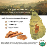 Ceylon Cinnamon Shop CinnaGold™ Organic Ceylon Cinnamon (100% Certified) Supplement, High-Potency Liquid Extract, 4 oz. – Super Antioxidant