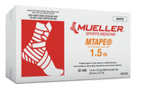 MUELLER MTape Rolls, Quality Athletic Tape for All Sports Medicine Applications, Easy to Tear & Effective Taping, 1.5" x 15 yd, 32 Rolls, White