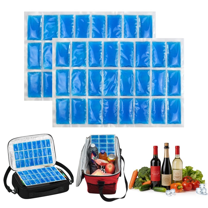 SportEmblema Reusable Ice Pack for Lunch Boxes 2 Pack Large Ice Pack Blanket Cooler Easy to Cut Ice Sheet for Lunch Bag, 14.76"x10.43" Long Lasting Freeze Ice Packs for Meal Prep, Non-Toxic BPA Free