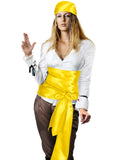 SATINIOR Halloween Pirate Costume Men Women Pirate Head Scarf Hat Accessories Pirate Sash Belt Bandana Waist Belt(Yellow)