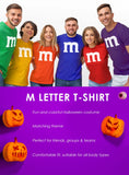 M Halloween Team Costume Funny Party Women's T-Shirt, 2XL, Orange