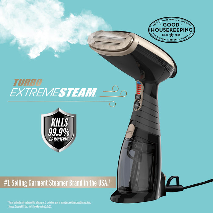 Conair Handheld Garment Steamer for Clothes, Turbo ExtremeSteam 1875W, Portable Handheld Design, Strong Penetrating Steam - Amazon Exclusive in Black (GS59B)