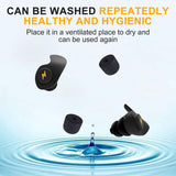 Noise Cancelling Ear Plugs, 6 Pairs Reusable Silicone Ear Plugs, Perfect for Sleep, Work, Study, Swimming, Concerts Noise Reduction, Comfortable Hearing Protection (Black)