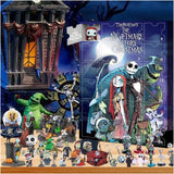 Halloween Advent Calendar Contains 24 Gifts Dolls, 2024 Halloween Thanksgiving Horror Figures Advent Calendar, Christmas Countdown Calendar with Collectible Figures Toys (A)