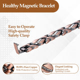 Jecanori Pure Copper Bracelets for Women,Ultra Magnetic Bracelets for Women with 3500 Gauss Magnets,Crystal Valentine's Day Jewelry Gift, Sizing Tool