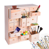 Gkesgm Wooden DIY Countdown to Advent Calendar with 24 Drawers,Craft Storage Desktop Organizer,Apothecary Cabinet or Unfinished Wood Kids Craft Idea,14in x 12in x 4.3in