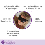 Sleep Mask | Eye Mask for Sleeping Men/Women Better Than Silk Our Luxury Blackout Contoured Eye Masks are Comfortable - This Sleeping mask Set Includes Carry Pouch and Ear Plugs (No Scent)