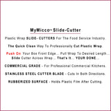 3418, Slide Cutter, Replacements, for 18” Foodservice Plastic Wrap Film - 3 Pack