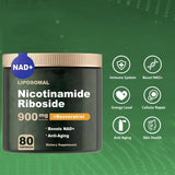 NAD+ Supplement - Liposomal Nicotinamide Riboside, Resveratrol, Quercetin, NAD Nicotinamide Riboside Resveratrol 900mg, High Purity NAD Supplement for Anti-Aging, Energy, Focus, 80 Capsules (1)