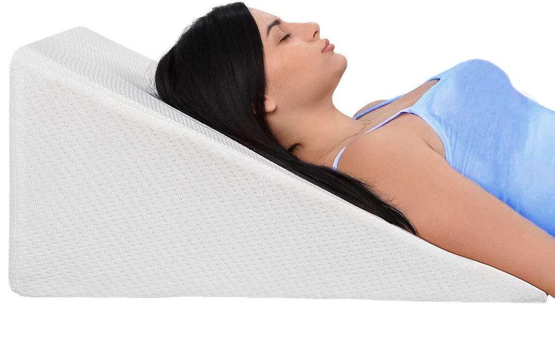 Ebung Body Positioner - Premium Memory Foam Wedge Pillow for Sleeping, Sitting, Snoring, Heartburn Relief, Pregnancy, TV, Reading, Backrest, Leg Rest