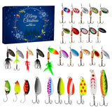 Christmas Advent Countdown,24 Days Count Down to Christmas Fishing Lures Advent, advent calendar 2024,fishing advent calendar,Christmas Accessories Favors for Son, Uncle, Father