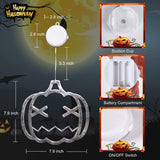 LOLStar Halloween Decorations 3 Pack Orange Pumpkin, White Ghost, Purple Bat Halloween Window Lights with Suction Cup, Battery Operated Halloween Lights, Upgrade Slow Fade Mode and Timer Function