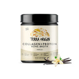 TERRA ORIGIN Collagen Protein Bone Broth Powder, Natural Collagen from Real Whole Food Sources with 17g Protein, for Hair, Skin, Nail and Joint Support, 20 Servings, Vanilla