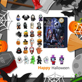 Halloween Advent Calendar 2024, 24 Day Halloween Countdown Calendar, Contains 24 Gifts Dolls, Nightmare Before Christmas Advent Calendar, Scary Halloween Doll Collectible Horror Figures Gift (Black)