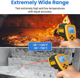 Etekcity Lasergrip 800 Temperature Gun-58℉ to 1382℉ with 16:1 DTS Ratio, High Laser Temp IR Tool for Cooking, Grill, Pizza Oven, Griddle, Engine, HVAC, Not for Human, Black Yellow