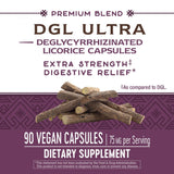 Nature's Way DGL Ultra - Premium Licorice Root Extract - Extra Strength** Digestive Relief* - With Gutgard - Gluten Free - 90 Vegan Capsules