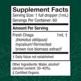 Host Defense Chaga Extract - Immune System Support Supplement - Chaga Mushroom for Antioxidant Activity Support - Liquid Dietary Mushroom Supplement - 2 fl oz (60 Servings)*