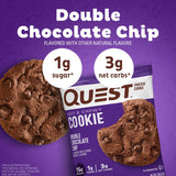 Quest Nutrition Double Chocolate Chip Protein Cookie, High Protein, Low Carb, 12 Count