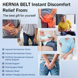 GUSSLM Hernia Belt for Men Inguinal, Inguinal Hernia Support for Men & Women, Pain Relief Left or Right Side Hernia Truss,2 Removable Compression Pads, Comfortable Adjustable Waist Strap Hernia Belt