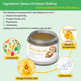 Raw Batana Oil for Hair Growth, 100% Natural, Pure, Unrefined and Organic Dr. Sebi Batana Oil Raw from Honduras Prevent Hair Loss and Enhances Hair Thickness in Men & Women