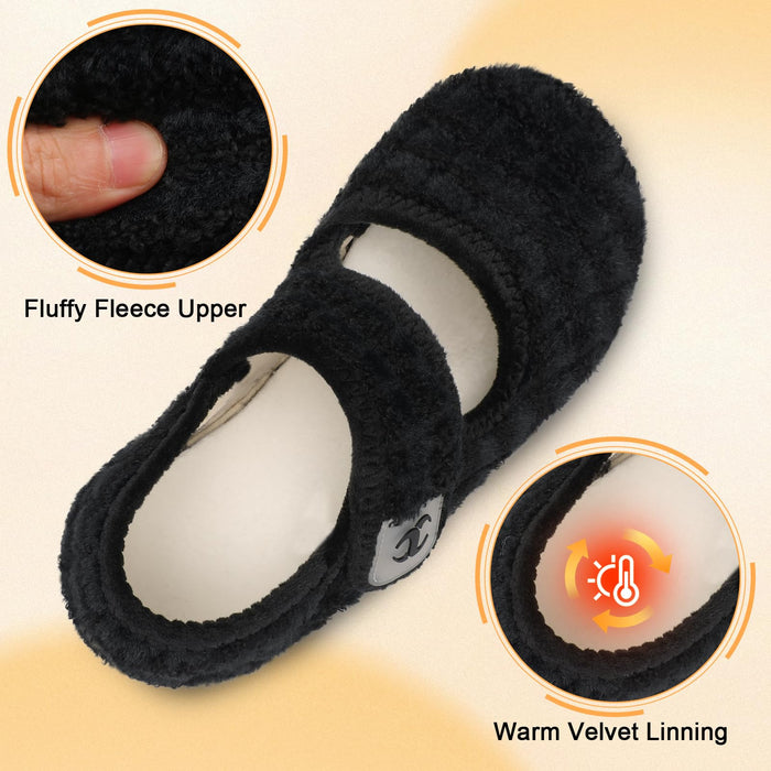 Barefoot Slippers Slip On Woman's Spa Slippers Elderly Women Senior Mom Diabetic Slippers Indoor Hard Bottom Bootie Slippers Women for Summer Fall Winter