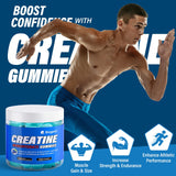 Creatine Monohydrate Gummies for Men & Women, 5g of Creatine Per Serving for Enhanced Muscle Growth, Strength, and Recovery, 0g Sugar-Pre-Workout Supplement-Blueberry Flavor, 120 Count