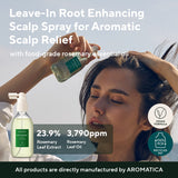 AROMATICA Rosemary Scalp Scrub and Scalp Spray Set - Dry Scalp Treatment, Gift Set, Protect and Refresh Your Hair with Rosemary Oil