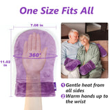 AiricePac Heated Mitts for Arthritis, Microwavable Hand Warmer for Women Men in Cases of Stiff Joints, Trigger Finger, Warm Therapy Mittens Unscented Hand Muff, Purple