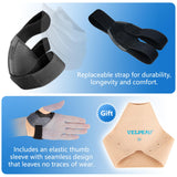 Velpeau CMC Thumb Brace for Osteoarthritis, CMC Joint Pain Relief, Soft and Comfortable Stabilizes CMC Joint Without Limiting Hand Function (Grey, Left, Medium, Palm circumference 7 3/4″- 8 7/8″)